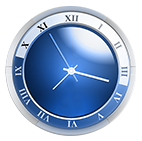 horloge bleu