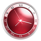 horloge rouge